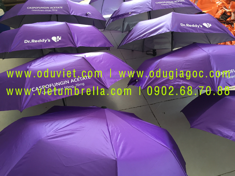 xưởng sản xuất ô dù cầm tay in logo quảng cáo
